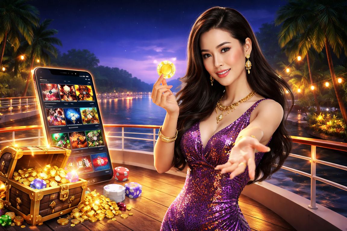 မြန်မာနားကပ်ကမ်းခြေမှာ မိုဘိုင်းကာစီနိုဂိမ်းကစားနေသည့် လူငယ်တစ်ဦး